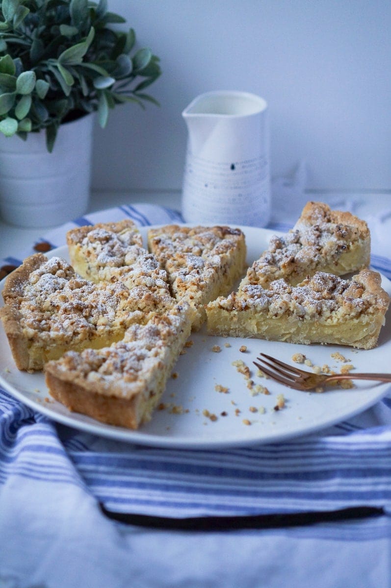 Streuselkuchen mit cremiger Vanillepudding-Füllung | Was is hier ...