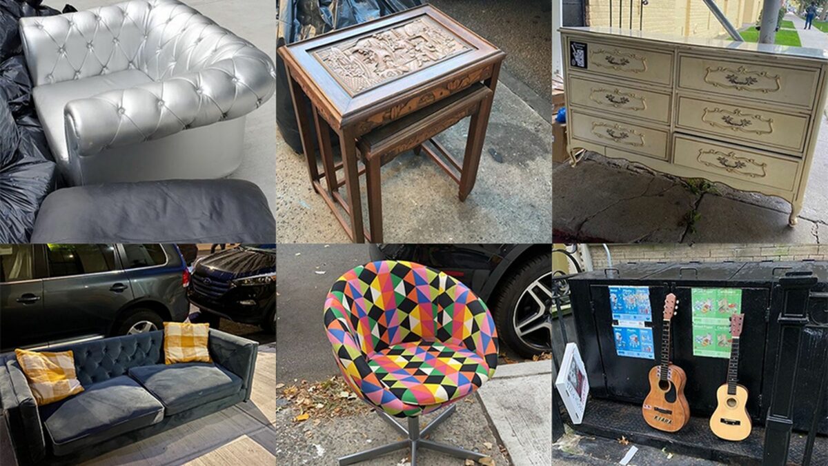 Was die Leute in New York alles auf die Straße werfen Was is hier