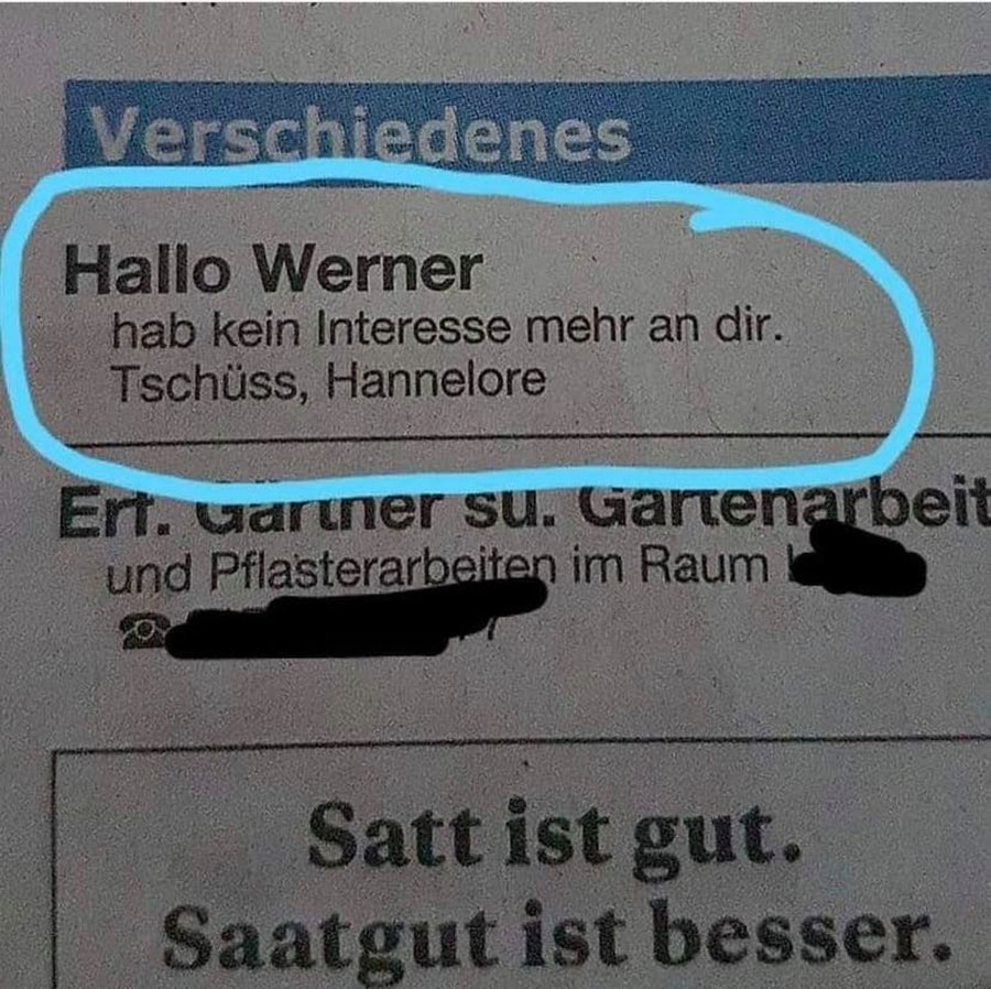 Hoffe, Werner kommt einigerma&szlig;en klar | Lustiges | Was is hier eigentlich los?
