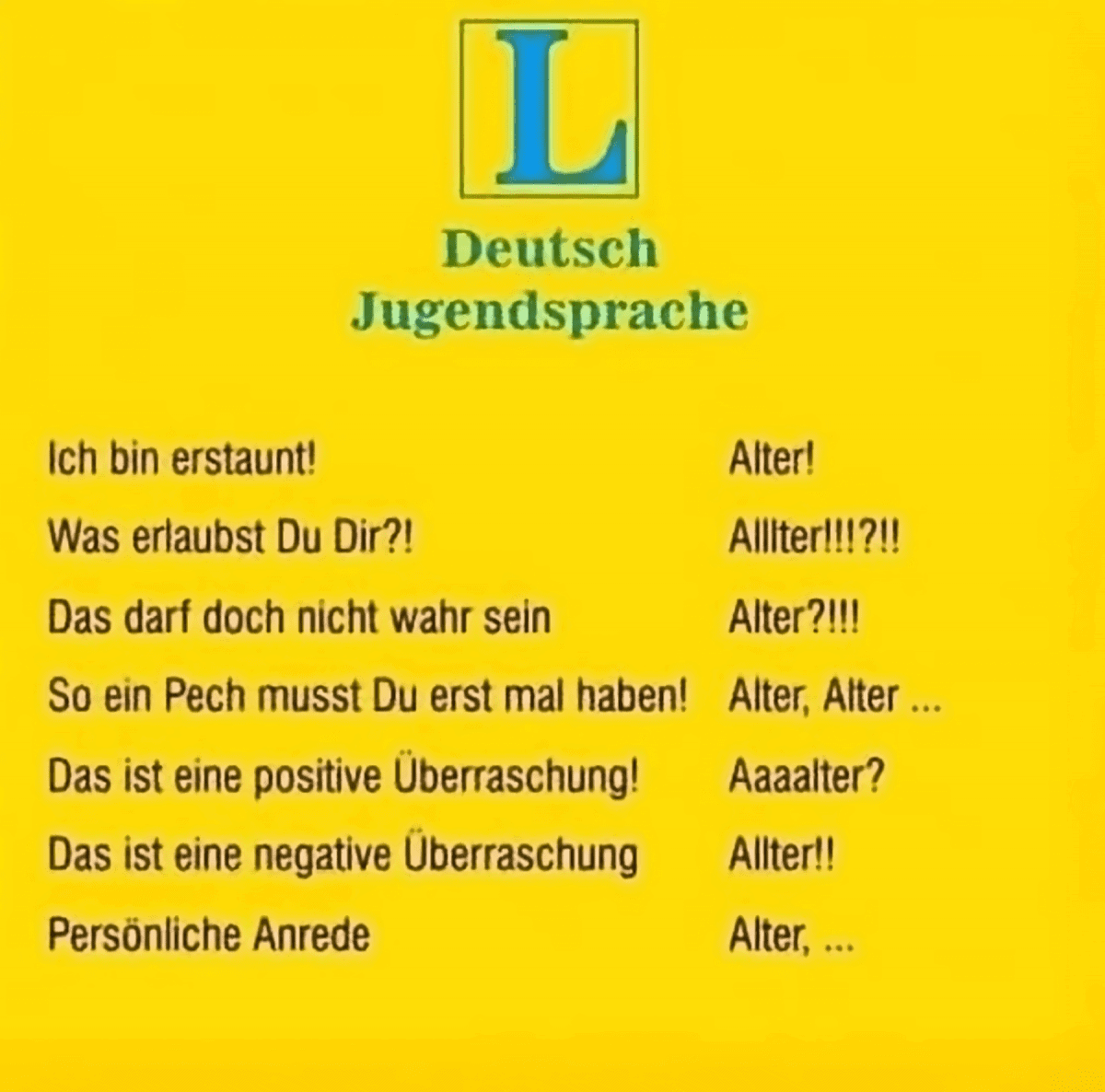 Ein bisschen Jugendsprache kann ich auch Was is hier eigentlich