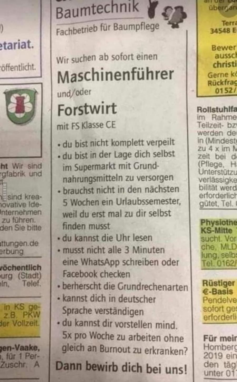Jemand aktuell auf Jobsuche? | Lustiges | Was is hier eigentlich los?