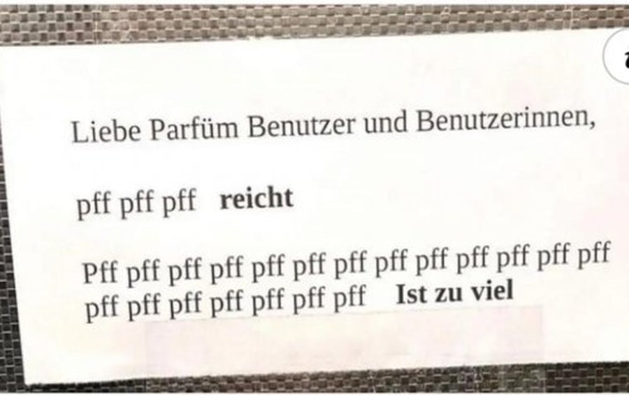 Liebe Parfum-Benutzer ... | Lustiges | Was is hier eigentlich los?