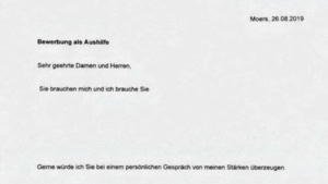 Effizientes Bewerbungsanschreiben | Lustiges | Was is hier eigentlich los?